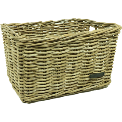 Rieten Fietsmand Grijs Maat XtraLarge