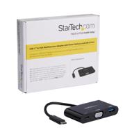 .com USB-C naar VGA multifunctionele adapter met Power Delivery en USB-A poort - USB Type-C naar VGA - USB C laptop reisadapter - Dockingstation - USB-C  Thunderbolt 3 - VGA - thumbnail