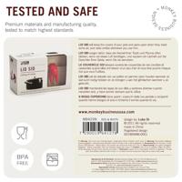 Monkey Business Lid Sid - set van 2 stuks rood + wit - thumbnail