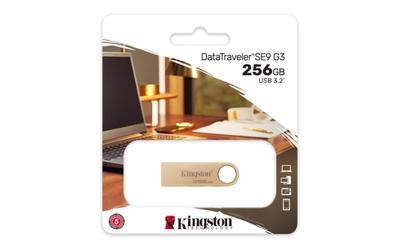 USB stick Kingston DataTraveler SE9 G3 256 GB Gouden - thumbnail