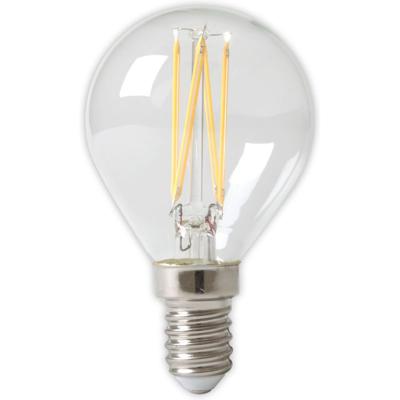 Calex LED Full Glass Filament Ball-lamp 240V 3,5W 350lm E14 P45, Clear 2700K CRI80 Dimmable, energy label A++