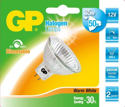 GP Lighting 054498-HLME1 halogeenlamp 40 W GU5.3 Warm wit B GP Lighting 054498-HLME1 halogeenlamp 40 W GU5.3 Warm wit B