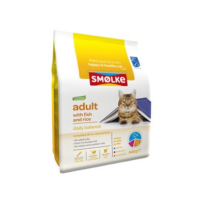 Smølke Adult met vis kattenvoer 2 x 4 kg - thumbnail