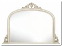 Schouwspiegel met boog en kuif Dax Ivoor crackele - thumbnail