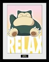 Pokemon Framed Print - Snorlax (30x40cm) - thumbnail