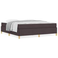 Boxspring bed Anders Donkerbruin en Wit 180 x 200 cm Stof - thumbnail