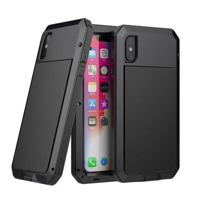 Metalen Shockproof waterdichte beschermhoes voor iPhone XR (zwart)