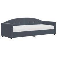 Slaapbank met matras 80x200 cm fluweel donkergrijs - thumbnail
