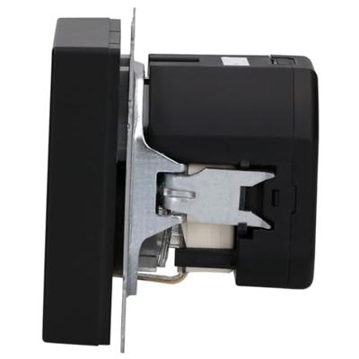 BJ stopcontact met USB 2-voudig lader Future Lineair mat zwart