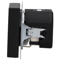 BJ stopcontact met USB 2-voudig lader Future Lineair mat zwart - thumbnail