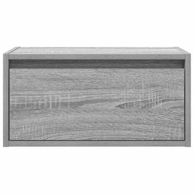 Nachtkastje met LED's wandgemonteerd grijs sonoma eikenkleurig Nachtkastje met LED's wandgemonteerd grijs sonoma eikenkleurig