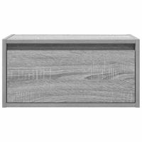 Nachtkastje met LED's wandgemonteerd grijs sonoma eikenkleurig - thumbnail