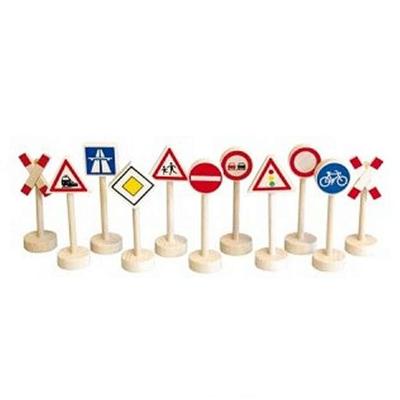 Simply For Kids houten verkeersborden 12 stuks