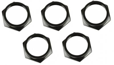 Unbranded Hzb balhoofdmoer 1-1/8 inch / 25.4 mm oversized zwart 5 stuks 6500052