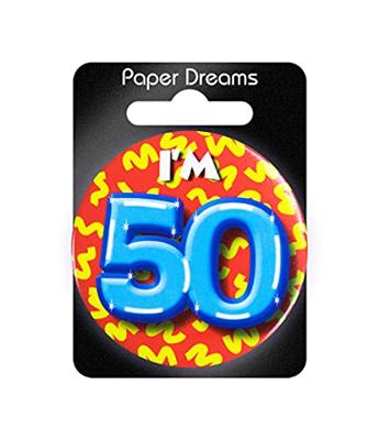 Paperdreams Button klein - i&apos;m 50