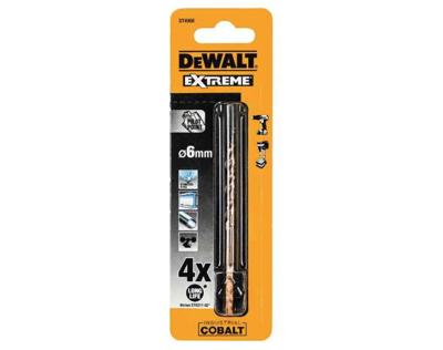 DeWalt Accessoires hss industrial cobalt metaalboor 6.0mm - dt4908-qz DeWalt Accessoires hss industrial cobalt metaalboor 6.0mm - dt4908-qz
