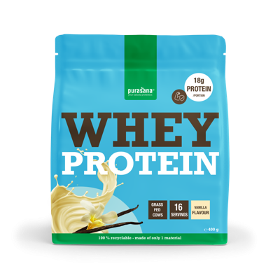 Purasana Whey proteine vanille 400 Gram Purasana Whey proteine vanille 400 Gram