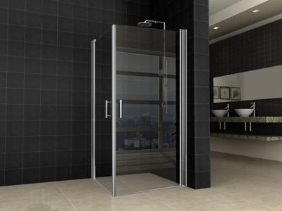 Dubbele Swingdeur Uni 1000X1000X2000 8 mm Nano Chroom Aqua Splash