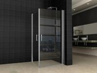 Dubbele Swingdeur Uni 1000X1000X2000 8 mm Nano Chroom Aqua Splash - thumbnail