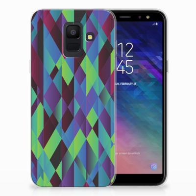 Samsung Galaxy A6 (2018) | TPU Hoesje | Abstract Green Blue