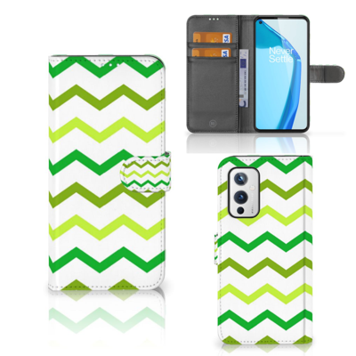 OnePlus 9 | Telefoon Hoesje | Zigzag Groen
