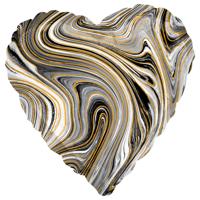 Amscan Folieballon Black Heart 45 Cm Metallic - thumbnail