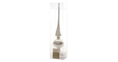 Decoris piek glas d6h26cm mat zilver