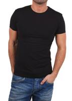Garage Semi Bodyfit T-shirt R-neck Basic T-shirts Black - thumbnail