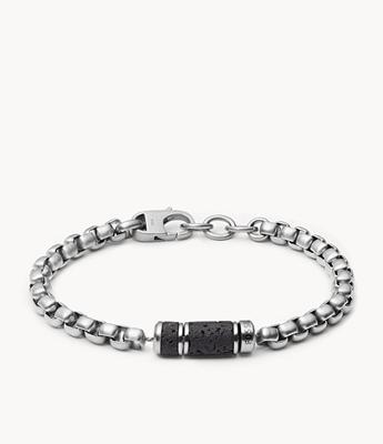 Fossil JF03687040 Armband Caravan staal zilverkleurig Fossil JF03687040 Armband Caravan staal zilverkleurig