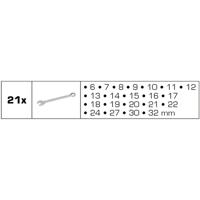 Brilliant Tools BT011021 BT011021 Ring-steeksleutelset 21-delig Sleutelbreedte (metrisch) 8 - 53 mm - thumbnail