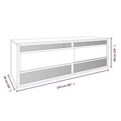 VidaXL Terrarium 144x46x48 cm bewerkt hout