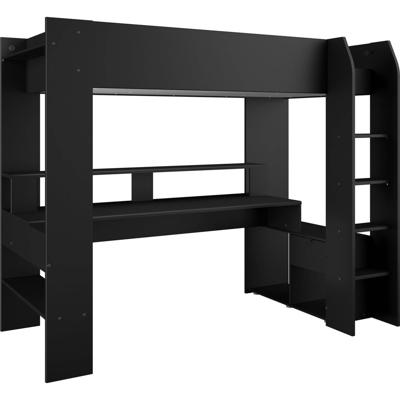 Hoogslaper Justin met LED - zwart - 90x200 cm