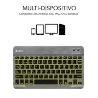 FUNDA TECLADO TABLET SUBBLIM SMART BACKLIT BT KEYBOARD GREY - thumbnail