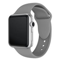 Dubbele klinknagels siliconen horloge Band voor Apple Watch serie 3 & 2 & 1 38mm (grijs) - thumbnail