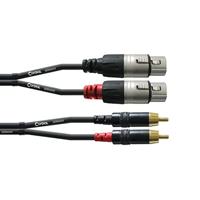 Cordial CFU 1,5 FC Audio Adapterkabel [2x XLR-bus - 2x Cinch-stekker] 1.50 m Zwart - thumbnail