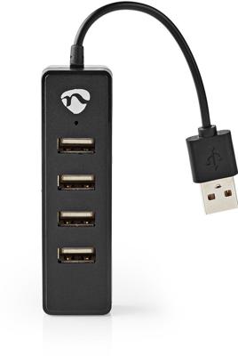 Nedis USB-Hub | USB-A Male | 4x USB A Female | 4-Poorts | 1 stuks - UHUBU2420BK - UHUBU2420BK Nedis USB-Hub | USB-A Male | 4x USB A Female | 4-Poorts | 1 stuks - UHUBU2420BK - UHUBU2420BK