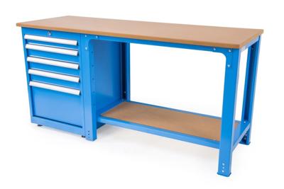 Huvema K2176 Werktafel met 12 CNC gereedschapshouders universeel én 5 laden | BL 12H 5D 1700x600x850 CNC K2176