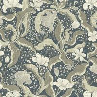 Dutch Wallcoverings Lina II - Bodri Bluegrey - Blauwgrijs - thumbnail