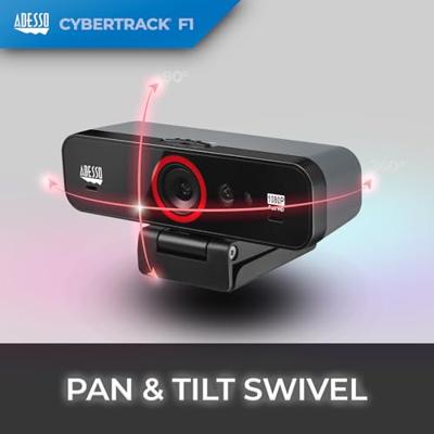 Adesso CyberTrack F1 Full HD-webcam 1920 x 1080 Pixel Voor Windows Hello Adesso CyberTrack F1 Full HD-webcam 1920 x 1080 Pixel Voor Windows Hello