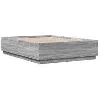 Bedframe bewerkt hout grijs sonoma eikenkleurig 135x190 cm - thumbnail
