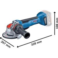 Bosch Professional GWX 18V-10 P solo 06019J4201 Haakse accuslijper 125 mm Incl. koffer, Zonder accu, Zonder lader 18 V - thumbnail