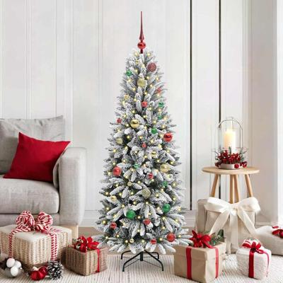 VidaXL Kunstkerstboom wit 150 cm pvc en plastic en staal en pe