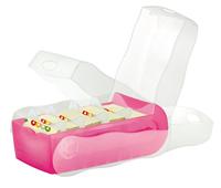 HAN CROCO 997-663 Kaartenbox Doorschijnend, Pink Aantal kaarten (max.): 900 kaarten DIN A7 liggend Incl. 100 gelinieerd - thumbnail