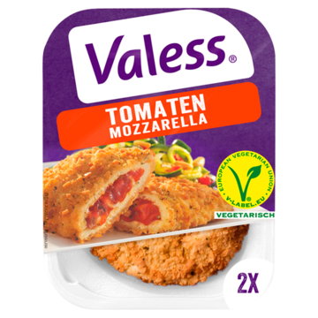 Valess Vegetarische Tomaten Mozzarella Schnitzel 2 Stuks 180 g bij Jumbo