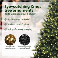 Kunstkerstboom met scharnier 300 LEDs Groen 240 cm PVC en PE - thumbnail