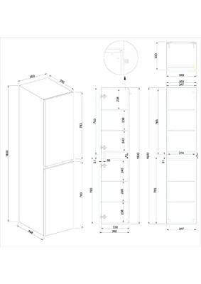 Badkamerkast Wiesbaden Marmaris Kolomkast 160x35x35 cm Mat Zwart (Links en Rechts) Badkamerkast Wiesbaden Marmaris Kolomkast 160x35x35 cm Mat Zwart (Links en Rechts)