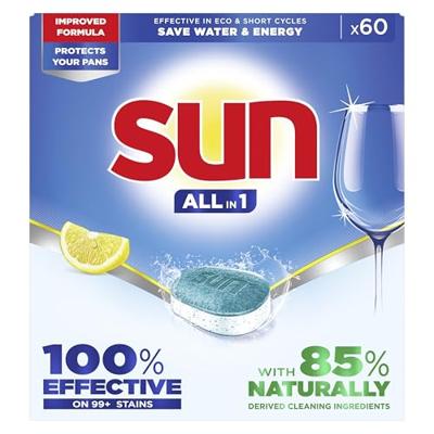 Sun Allin 1 Vaatwastabletten Citroen 60 tabletten bij Jumbo