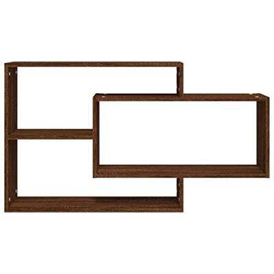 Wandschap 104x20x58,5 cm bewerkt hout bruineikenkleurig Wandschap 104x20x58,5 cm bewerkt hout bruineikenkleurig