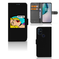 OnePlus Nord N10 Wallet Case met Pasjes Popart Oh Yes - thumbnail