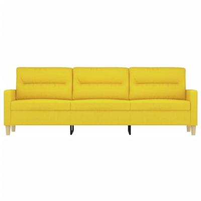 Driezitsbank 180 cm stof lichtgeel Driezitsbank 180 cm stof lichtgeel